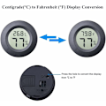 Miniatyrbild 4 av 5: Mini Hygrometer, 4-pack Små Digitala Termometer Hygrometer Monitor Inomhus Utomhus Luftfuktighetsmätare Mätare för Bil Växthus Hem Källare Svart