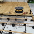 Miniatyrbilde 3 av 3: Sett med 4 universelle justerbare terrasseføtter for bjelker og plater, gulvstøtteramme for steinplater, universell støtte, M 30-47mm