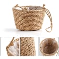 Miniatyrbild 5 av 5: Macrame Hängande Planter, Växtförvaringskorg, Vävda Rep, Inomhus och Utomhus Blomkruka Hållare, Primär Färg L