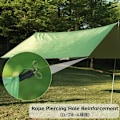 Miniatyrbillede 2 af 2: Regntæt presenning Vandtæt teltdug Vandretursly Fortelt Bærbar parasol Anti-UV Markise til camping Vandreture (02 Sort + Tilbehør)