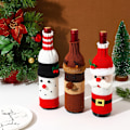 Miniatyrbilde 4 av 5: 3 stk Julevinflaskedeksel, Strikket Vinflaskedeksel, Julevinflaskedekselposer