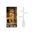 Miniatyrbillede 5 af 5: LED-lysguirlande med batteri, 12 stk. 2m 20LED Mikroguirlandelys Kobbertråd med Batteridrevne Lys til Værelse, Indendørs, Jul, Udendørs, Fest, Bryllup