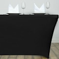 Miniatyrbillede 5 af 5: Spandex Stretch Spandex Dug til Bryllup Fest Banket Sort 8 Ft