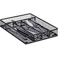 Miniatyrbillede 1 af 5: Bestikbakke i stålnet Metal bestikboks Bestikbakke HxBxD: 5 x 23,5 x 31,7 cm, Sort