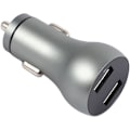 Miniatyrbilde 5 av 5: 5V 4.8A Billader med LED-skjerm Universell Dual USB Aluminium Telefon Billader for Xiaomi Samsung S8 Iphone X 8 Plus Tablet