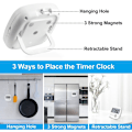 Miniatyrbilde 5 av 5: Digital Timer med Alarm Klokke Nedtelling Magnetisk Stor Digit Kjøkken Timer, Stativ, Henge for Matlaging Lærer Studie