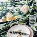 Miniatyrbillede 4 af 5: Dugdugsplanter Monstera Palm Grøn Blad Rektangulær Pastoral Haver Dug Vaskbar Pleje Resistent Plet Resistent (55 × 98in/140 × 250cm)