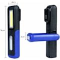 Miniatyrbillede 5 af 5: Genopladelig LED Arbejdslys, Bærbar DIY Magnetisk Værkstedslygte Kraftig LED + COB Arbejdslys med Magnetisk Base og 360° Krog til Selvinspection