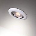 Miniatyrbillede 5 af 5: 10x Indbyggede lys spots loft fastgørelse lampe hvid støtter til indbyggede spots rustfrit stål belysning køkken stue badeværelse, Indbygget hul Ø