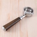 Pikkukuva 2 / 5: 58mm Kaksoiskorvakahvainen Suodatinpidike E61 Kahvikoneelle Pohjaton Puukahvalla C-tyylinen