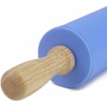 Miniatyrbillede 3 af 5: Silikone Kagerulle Massivt Træhåndtag Non-Stick Rullestik Melstang Bageværktøj 30cm
