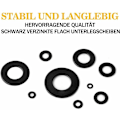 Miniatyrbilde 4 av 5: 684 stk Flatpakninger i rustfritt stål, 9 størrelser M2 M2.5 M3 M4 M5 M6 M8 M10 M12 (Svart)