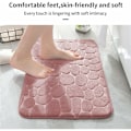 Miniatyrbillede 2 af 4: Memory Foam Bademåtte, Brostensbademåtter, Super Vandabsorberende, til Badeværelse, Maskinvaskbar (20 x 32, Pink)