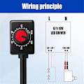 Miniatyrbild 4 av 5: 5 st DC 0/1-10V Knapp LED Dimmer, Lågspänning Passiv Dimmer PWM Dimning för Elektronisk Dimbar LED-drivrutin 0-10V eller 1-10V