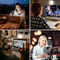 Pikkukuva 2 / 5: Videoneuvotteluvalaistus etätyöhön, MacBookille, videoneuvotteluvalaistus, kannettavan tietokoneen valaistus videoneuvotteluihin, Zoom-puheluihin, automaattinen lähetys