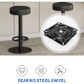 Miniatyrbilde 3 av 5: 7 Tommers Stanglager Svingbar Krakk Erstatning Sete Base Bord Møbler Svingbar Bar Krakk Plate Svart