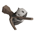 Pikkukuva 1 / 5: 3D-tyyppinen pandaeläin paperimallilelu Koti sisustus DIY paperimalli Juhlaseinävaate A