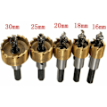 Miniatyrbild 3 av 3: Borrbits, 5-pack 16-30MM HSS Borrbits Hålsåg Hålskärare Borr Kobolt 6542 Snabbstål Metall Trä Legering -DENUOTOP