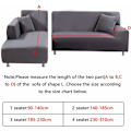 Miniatyrbild 5 av 5: Stretch hörn soffa överdrag, L-formad soffa överdrag, universell soffa överdrag (3-sits + 2-sits, svart)