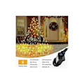 Miniatyrbilde 4 av 5: 2m 8 linjers julelys med ring, 280 LED-lys for 6-8ft juletre, 8 moduser og minnefunksjon LED-strenglys for hage