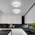 Miniatyrbillede 4 af 5: LED-loftslampe, rund loftslampe 32W 2500lm, moderne loftslampe til entre, soveværelse, køkken, stue, køligt hvidt 6000K, længde 34c