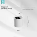 Miniatyrbilde 4 av 5: Menneskekropp induksjon spotlight taksensor lyslampe romoverflate installert 12W COB downlight belysning 3500K