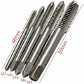 Miniatyrbild 3 av 5: Maskingängade gängtapp, 5-pack set raka flöjts gängtapp sortiment M3, M4, M5, M6, M8 Titanbelagd stål gänginsats, rak flöjt maskin gäng M