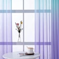 Miniatyrbilde 3 av 5: 2 stk Gradient Farge Tulle Gardiner for Soverom Voile Gardiner Vindu Behandling Paneler Dekor -1X2.5M
