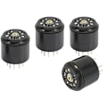 Miniatyrbillede 2 af 5: 4X 9-bens Bakelite Vakuumrørstikkontaktbeskytterbase til 12AX7 12AU7 ECC82 ECC83 forstærkere, 4 stk.