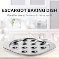 Miniatyrbild 5 av 5: 2-pack Serie Escargot Tallrik Restaurang Serveringsfat Värmebeständig Svamp Snigel Middag Rostfritt Stål Rund Escargot Tallrik