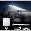 Miniatyrbilde 3 av 5: 1 Par LED Traktor Arbeidslys 48W 8000LM 6000K LED Frontlys 4x4 IP67 Ekstra LED Lys Motorsykkel Kvadratisk 8D Linse