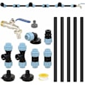 Miniatyrbilde 1 av 4: IBC-tilkoblingssett S60 x 6 IBC for 3 IBC-tanker side om side / regntank med 3/4 hagekran,