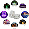 Miniatyrbillede 3 af 5: 4 stk USB Genopladelige LED Lys LED Vandfaste med fjernbetjening LED Farve Dekorative Vandfaste Natlys Akvarielys LED Lampe Over Gro