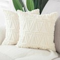 Miniatyrbillede 5 af 5: 4 stk. bløde plys uld korte fløjl dekorative pudebetræk luksus stil til sofa soveværelse lyse rød 45 x 45cm