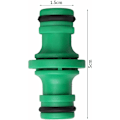Miniatyrbillede 3 af 5: 6 stk. Dobbelt Rørforbindelse, Dobbelt Han Slangeforbindelse Plastik Slangefittings til Samling af Have Slanger Rør (Grøn)