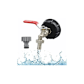 Miniatyrbillede 1 af 5: 1000L Tankhane 1000 Liter Regnvand Opsamler IBC Tank Adapter 1/2 Gevindforbindelse PP Messing Tankdæk Adapter 60MM Grov Gevind Have Slange Tilslutning