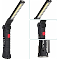 Miniatyrbilde 4 av 5: Laderbar LED arbeidslys, 2 stk COB håndholdt arbeidslys, inspeksjonslys med magnetisk base, LED håndholdt lommelykt for camping, bil