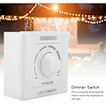Miniatyrbild 3 av 5: LED-dimmer, 220V 200W med infraröd fjärrkontroll, universell strömbrytare, ljusdimmer, knappbrytare, dimmerbrytare