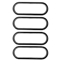 Miniatyrbillede 2 af 5: 48 stk. Ovale Ringe Varmebestandige Perforerede Kage Mousse Ringe Non-Stick Bage Ring Mini Kage Form Kage Ringe