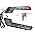 Miniatyrbillede 5 af 5: 4X 12V Super DRL LED Bil Dagkørelys Vandafvisende Kørelygter Bilstyling