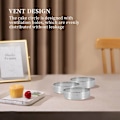 Miniatyrbillede 5 af 5: 6 Pak Rustfrit Stål Kaffe Tamper Ringe, Varmebestandig Perforeret Kage Mousse Ring varme, kagering form, rund kage bageværktøjer