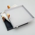 Miniatyrbillede 3 af 5: Kreativ firkantet PU læder serveringsbakke