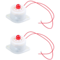 Miniatyrbild 1 av 5: 2X -3 AC 220V Industriell Röd LED Blinkande Buzzer Alarm Siren 100 DB Vit