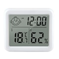 Miniatyrbild 1 av 5: Ultratunn digital termometer elektronisk automatisk mätare fuktighetsmonitor väckarklocka LCD inomhus torr hygrometer