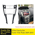 Miniatyrbilde 2 av 5: 2 Din Bilradio Fascia for Yaris Vitz Platz 2005-2011 Dash Kit MP5 Stereo DVD Adapter Panel Ramme