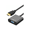 Miniatyrbilde 2 av 3: HDMI til VGA HD-adapterkabel med lyd- og videokrafttilkobling, egnet for datamaskiner, stasjonære datamaskiner, bærbare datamaskiner, PC