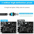 Miniatyrbillede 2 af 5: WiFi Endoskopkamera Endoskopisk Kamera 1200P HD Rørinspektionskamera med LED-lys til iPhone/Android Mobiltelefon/Windows/Mac/Tablet/PC— ​(5M