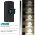 Miniatyrbillede 3 af 5: 3-100W LED bagkantdæmper (drejedæmper), bruges til dæmpbare LED, glødepære, halogenpære, 220-240V, CE stikkontakt, sort
