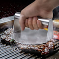 Miniatyrbillede 4 af 5: Hamburgerpresse, Smashing Round Hamburgerpresse, Grill Griddle Tilbehørssæt, Hamburgermaskine og Presning af Fedt