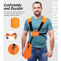 Miniatyrbillede 2 af 5: Universal Comfort Justerbar Dobbelt Rem Sele til Buskrydder Haveklipper